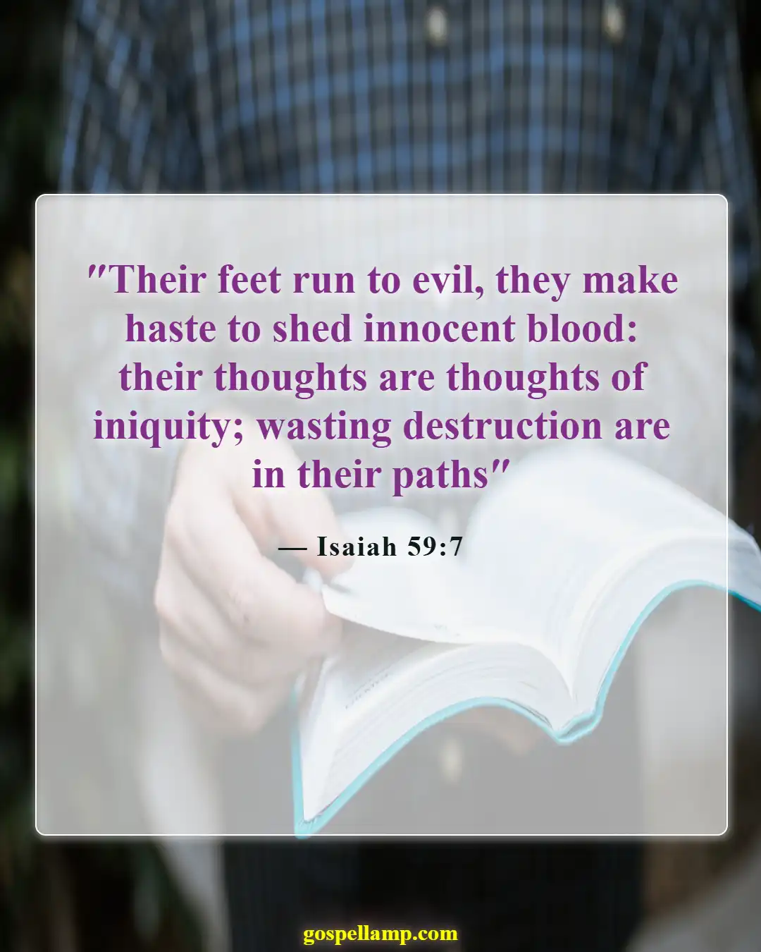 Bible Verses About Murdering The Innocent (Isaiah 59:7)