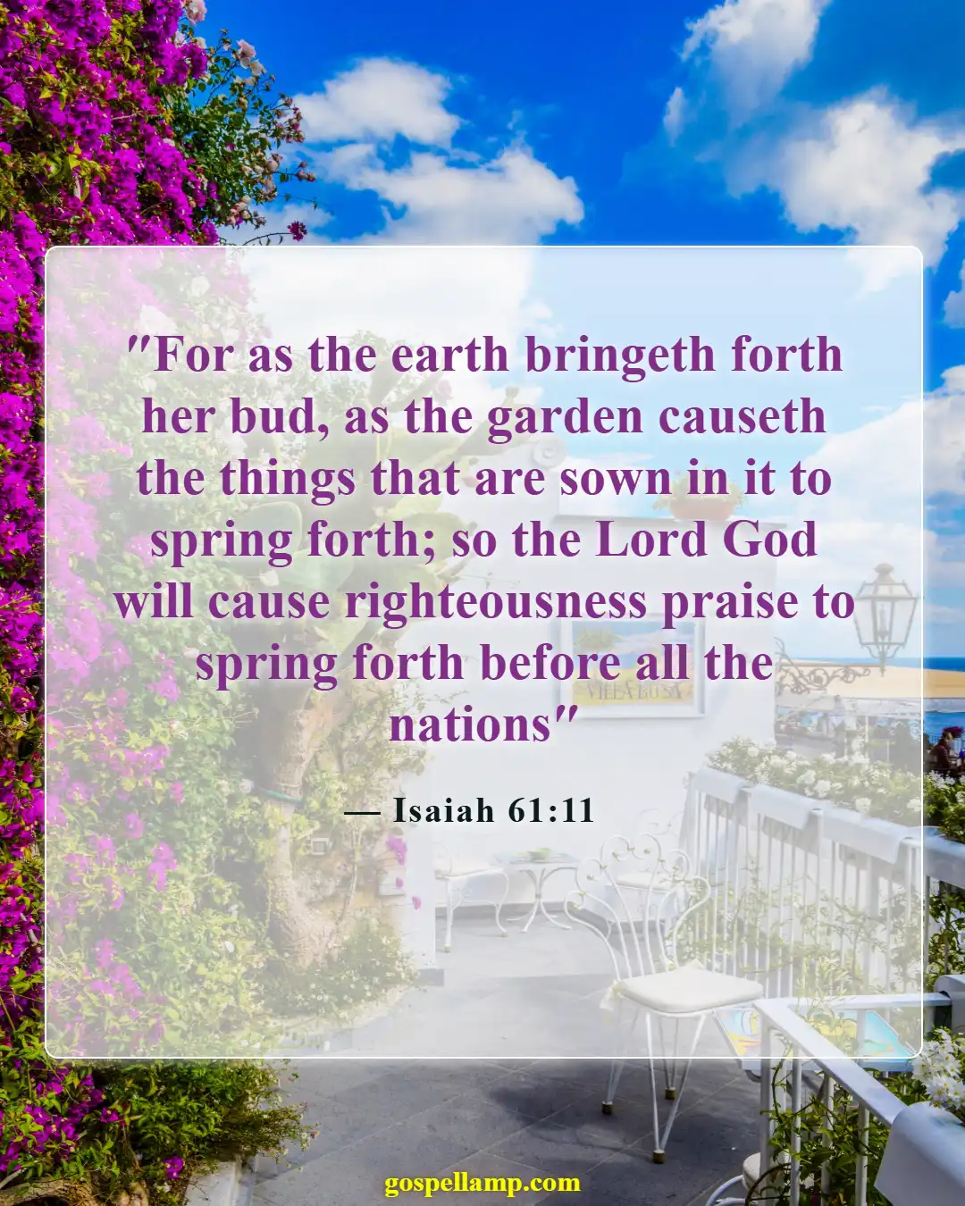 Bible Verses About Flowers Blooming (Isaiah 61:11)