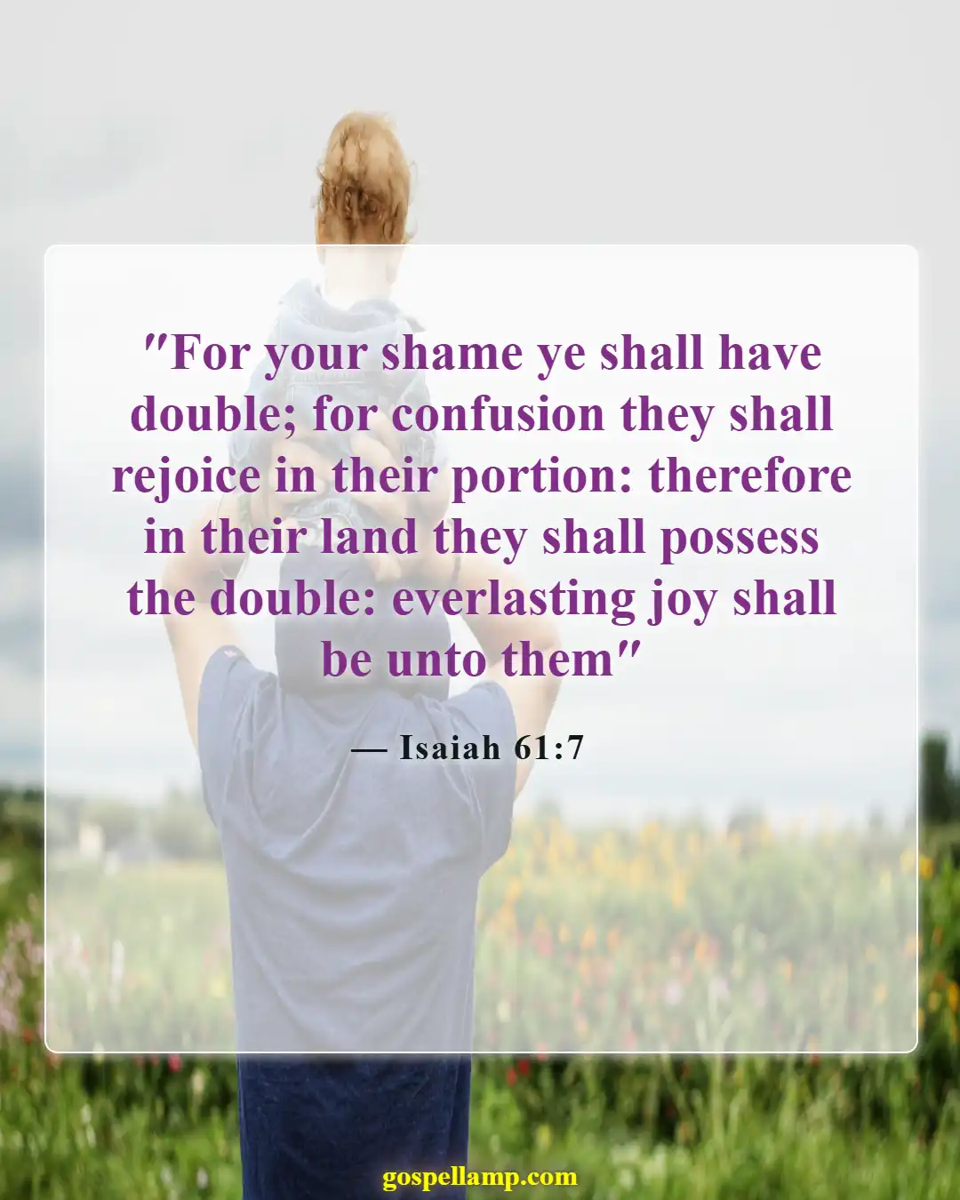 Bible Verses About God Forgiving Adultery (Isaiah 61:7)
