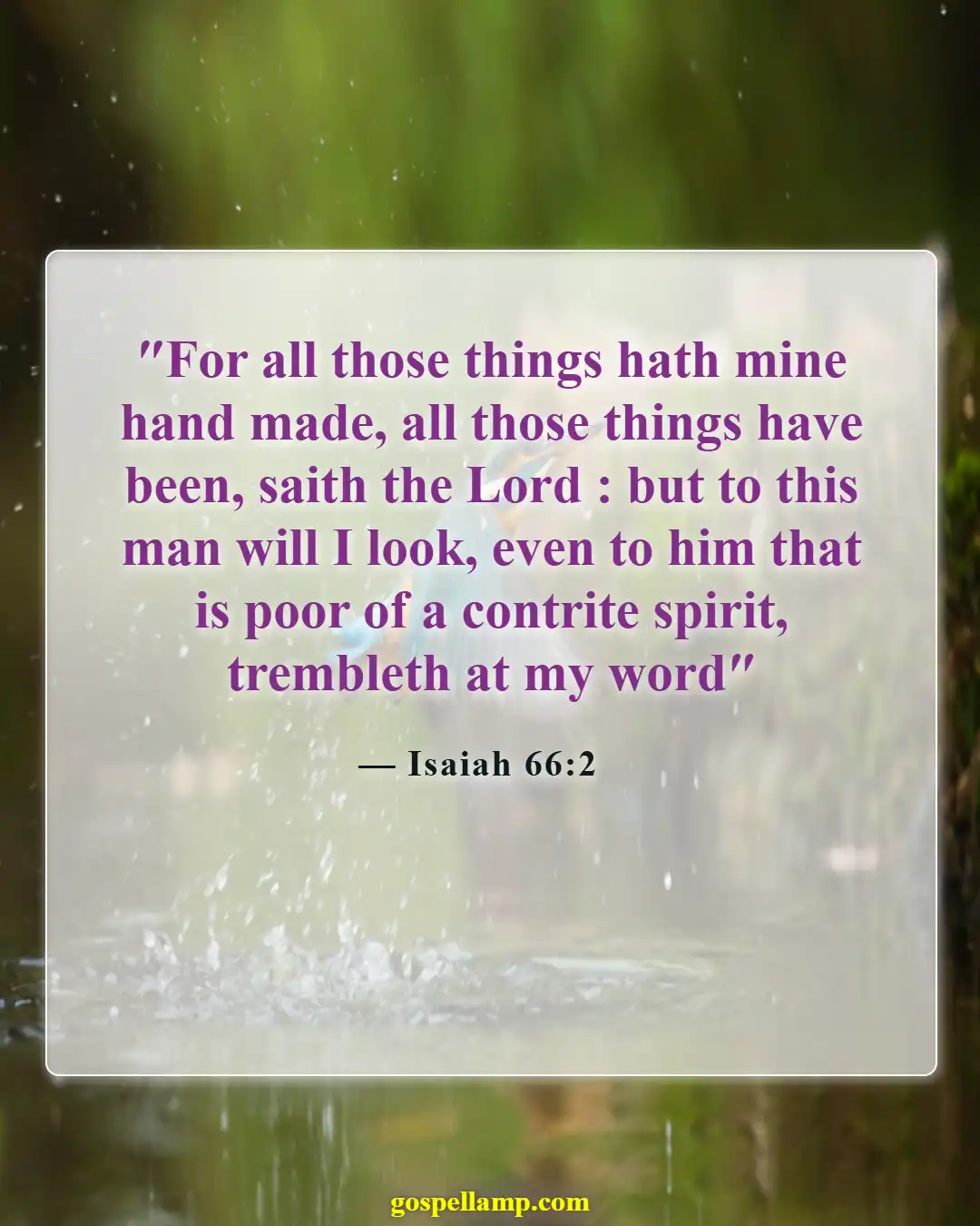 Bible Verses About Disrespecting God (Isaiah 66:2)