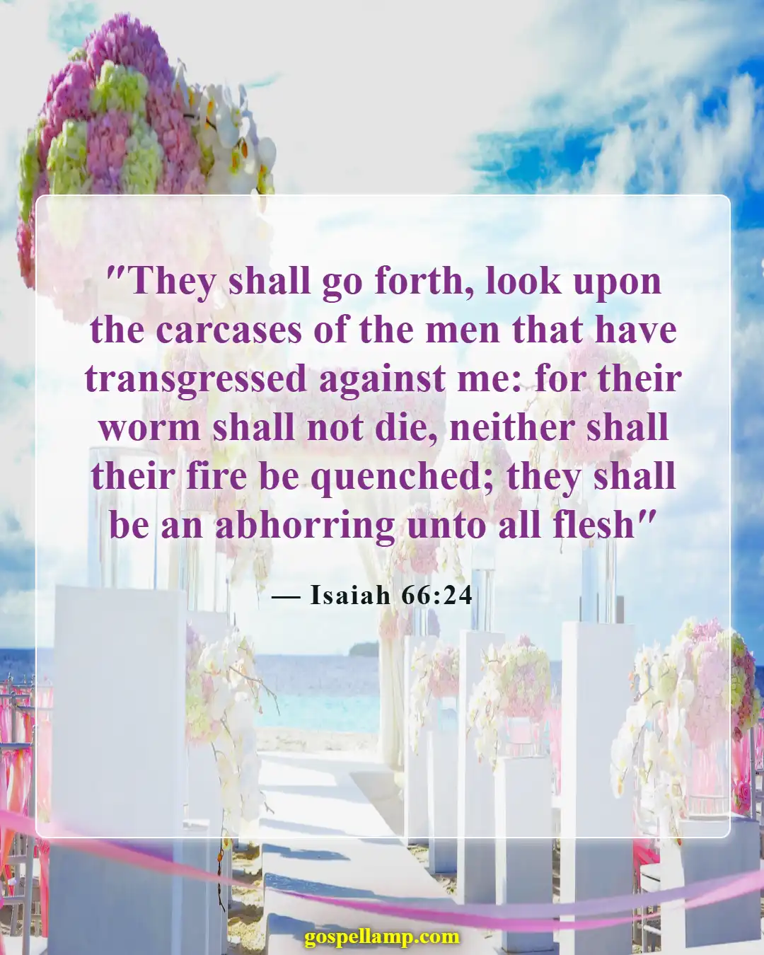 Isaiah 66:24 :- Eternal torment and unending punishment depicted