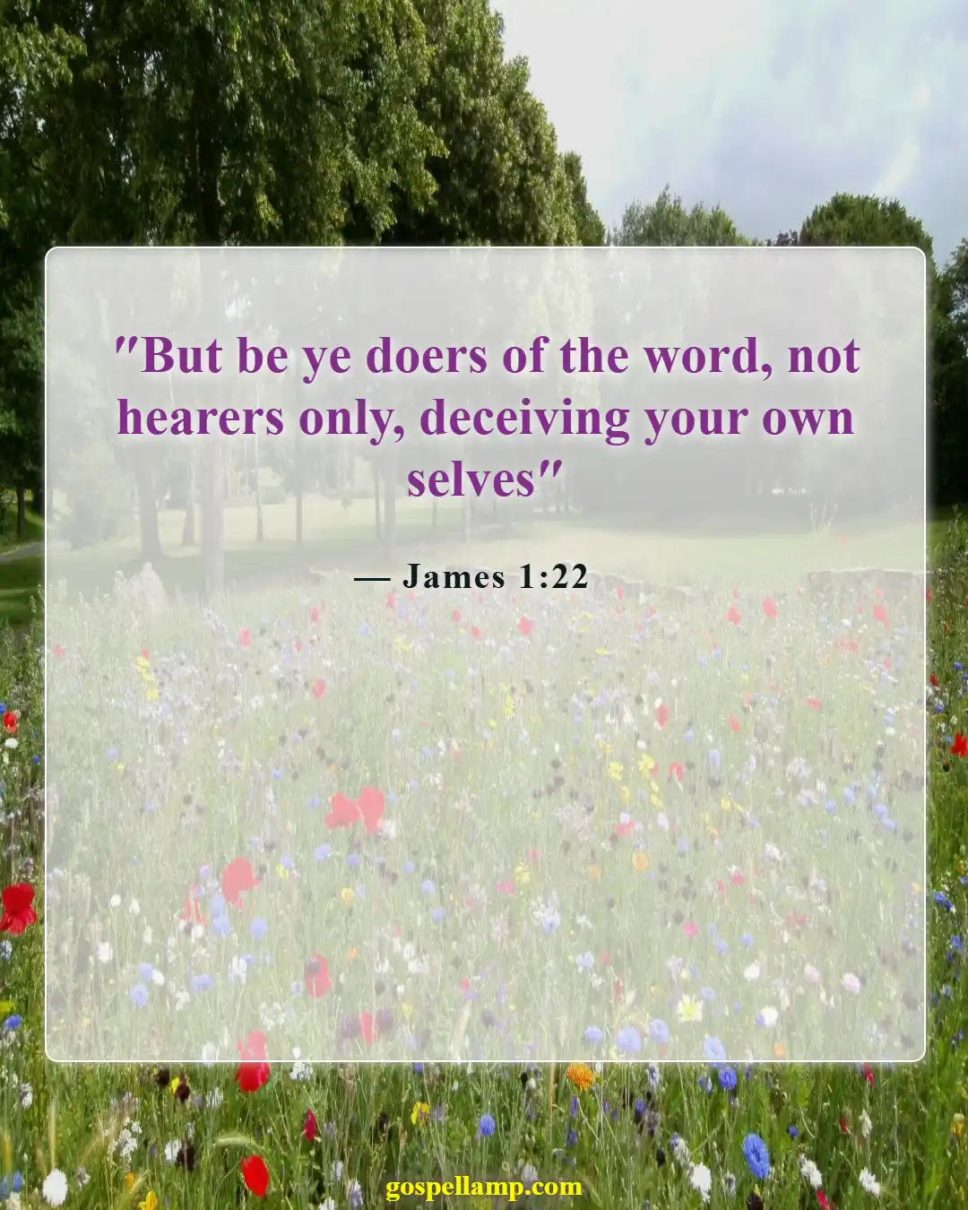 Bible Verses About Fighting Spiritual Warfare (James 1:22)