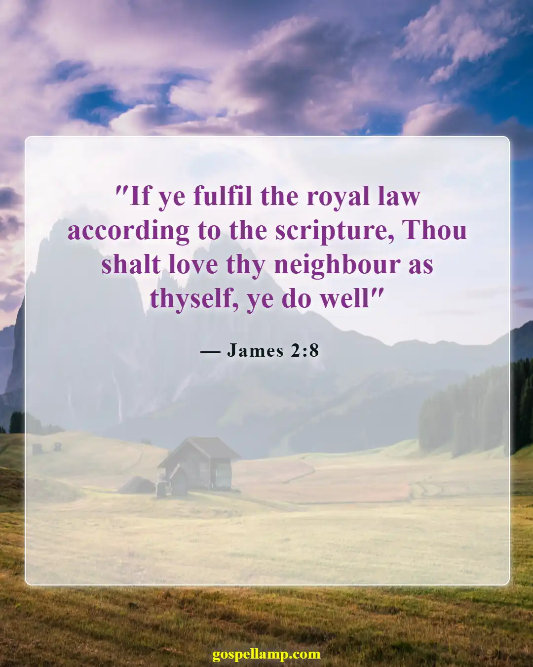 Bible Verses About Disrespecting Others (James 2:8)