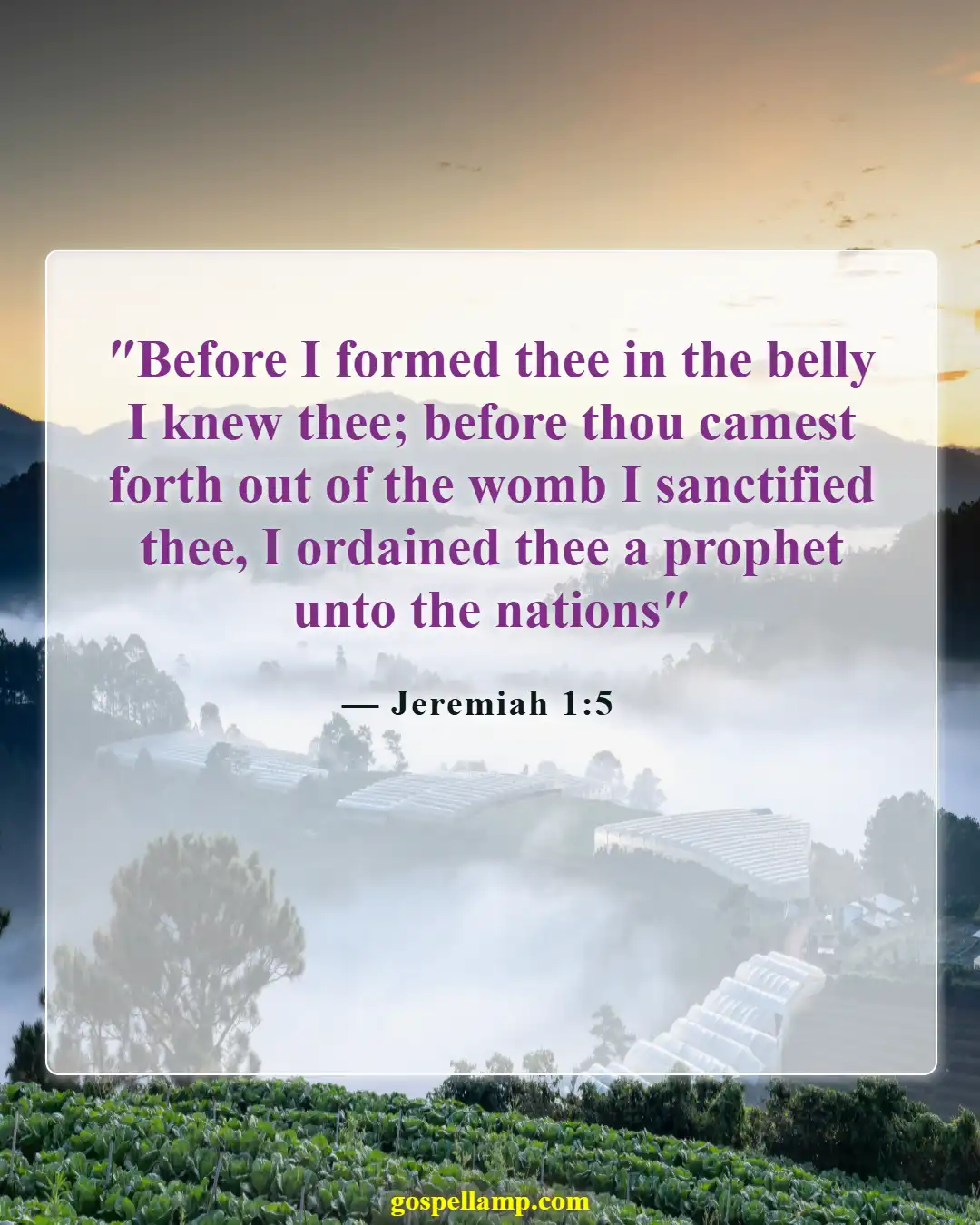 Jeremiah 1:5 :- Designed with a divine purpose in mind