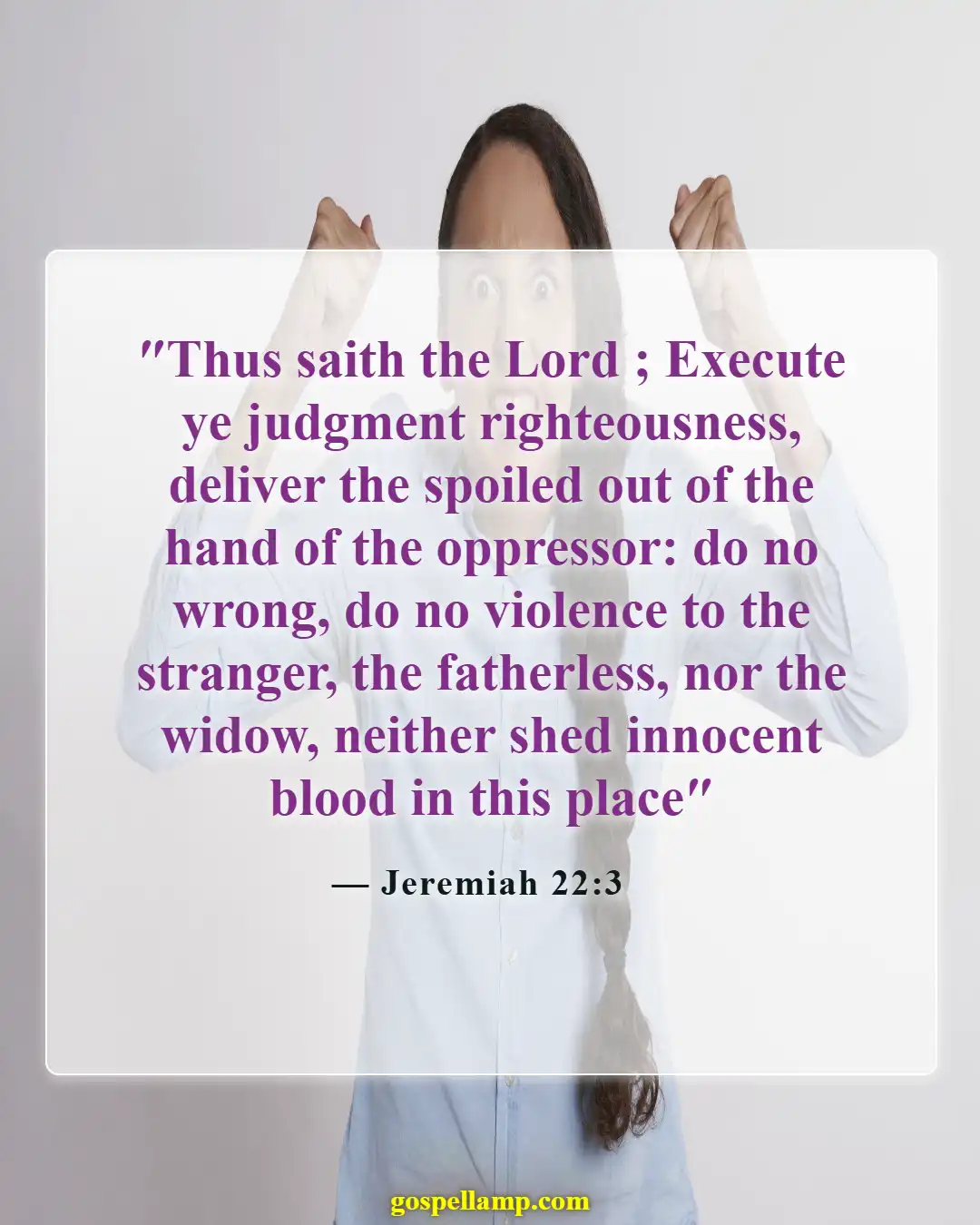 Bible Verses About Fighting Back (Jeremiah 22:3)