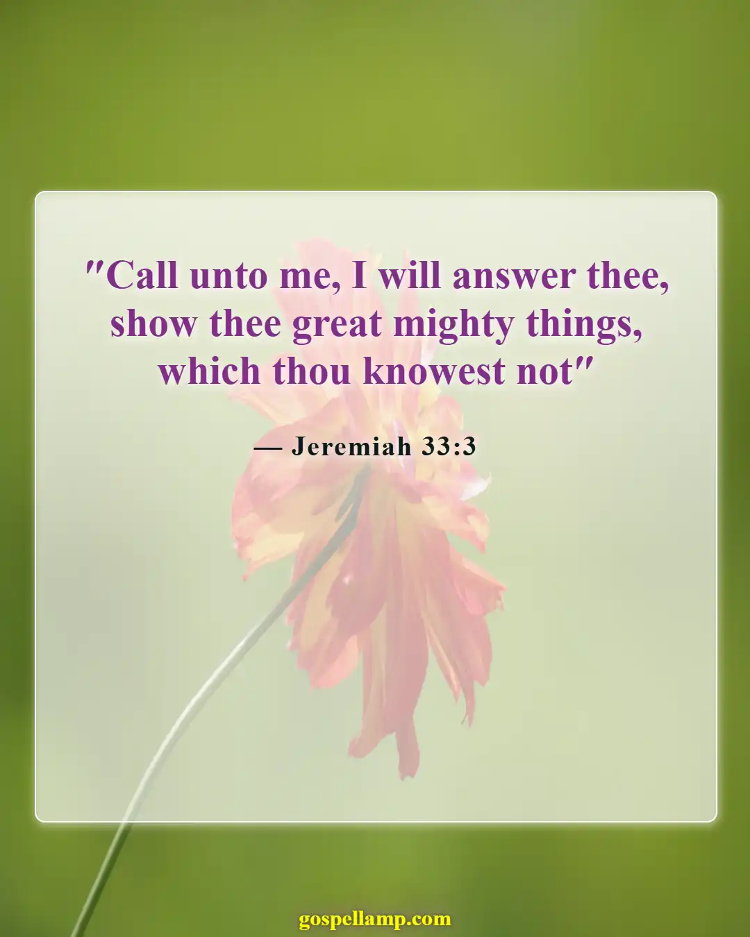 Jeremiah 33:3 :- God's promise of hope and revelation