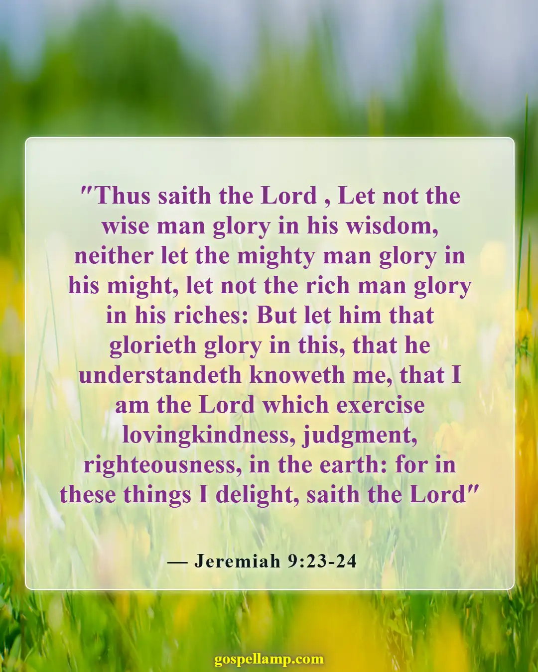 Bible Verses About Pursuing God (Jeremiah 9:23-24)