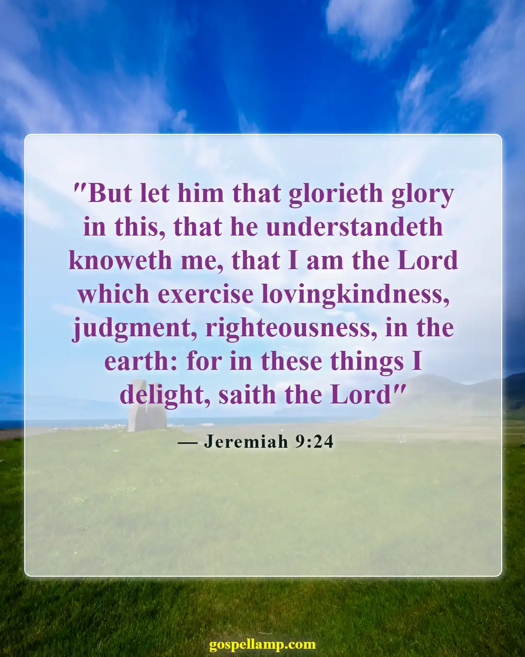 Bible Verses About Karma (Jeremiah 9:24)