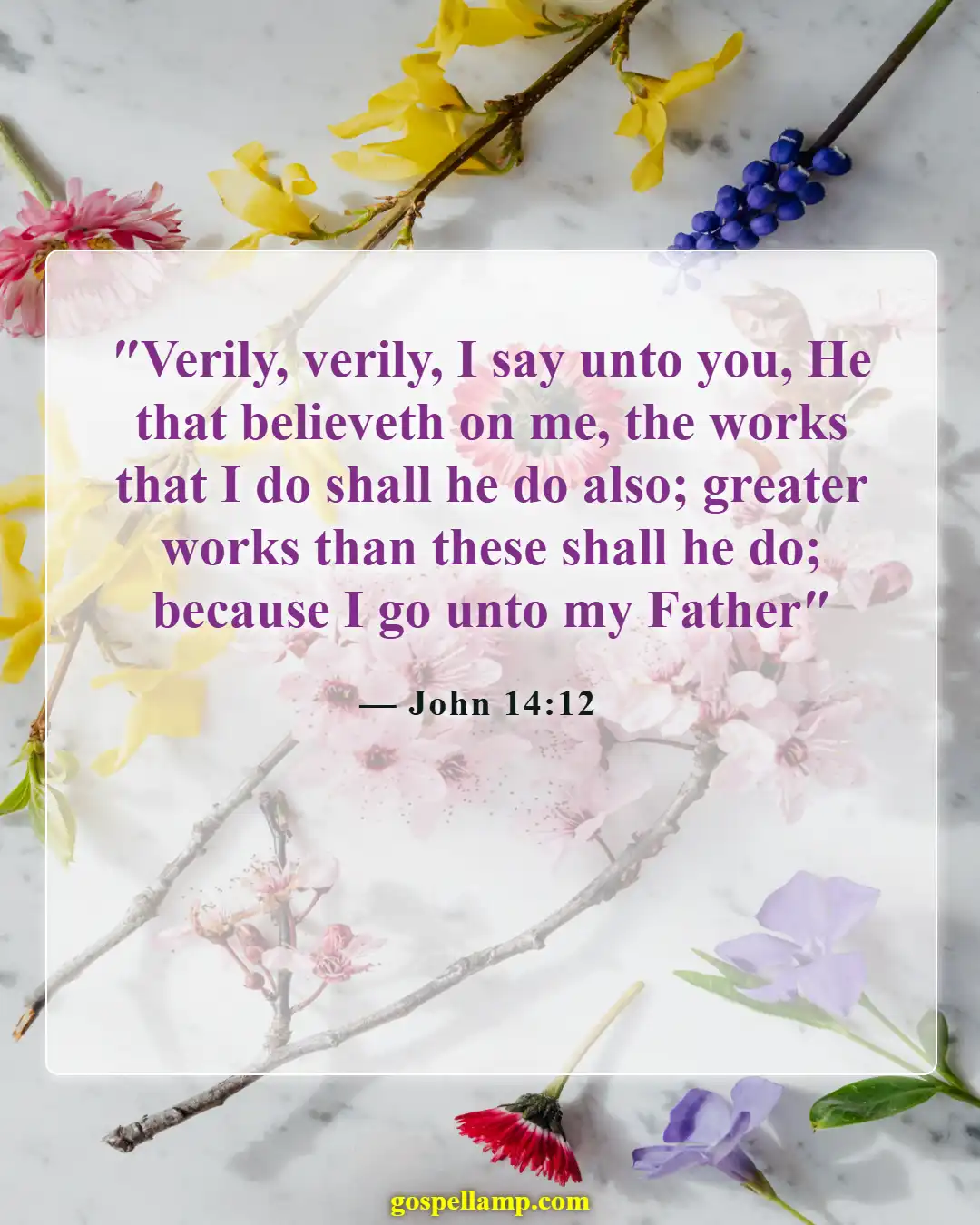 John 14:12 :- Greater works through faith and belief