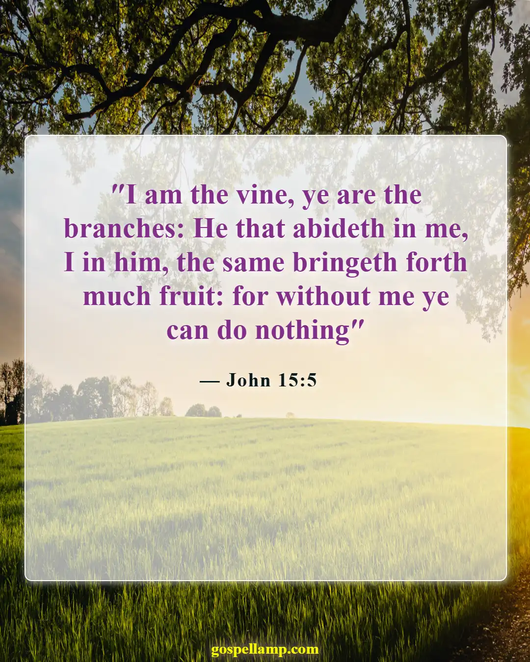 John 15:5 :- Abiding in Him for spiritual fruitfulness