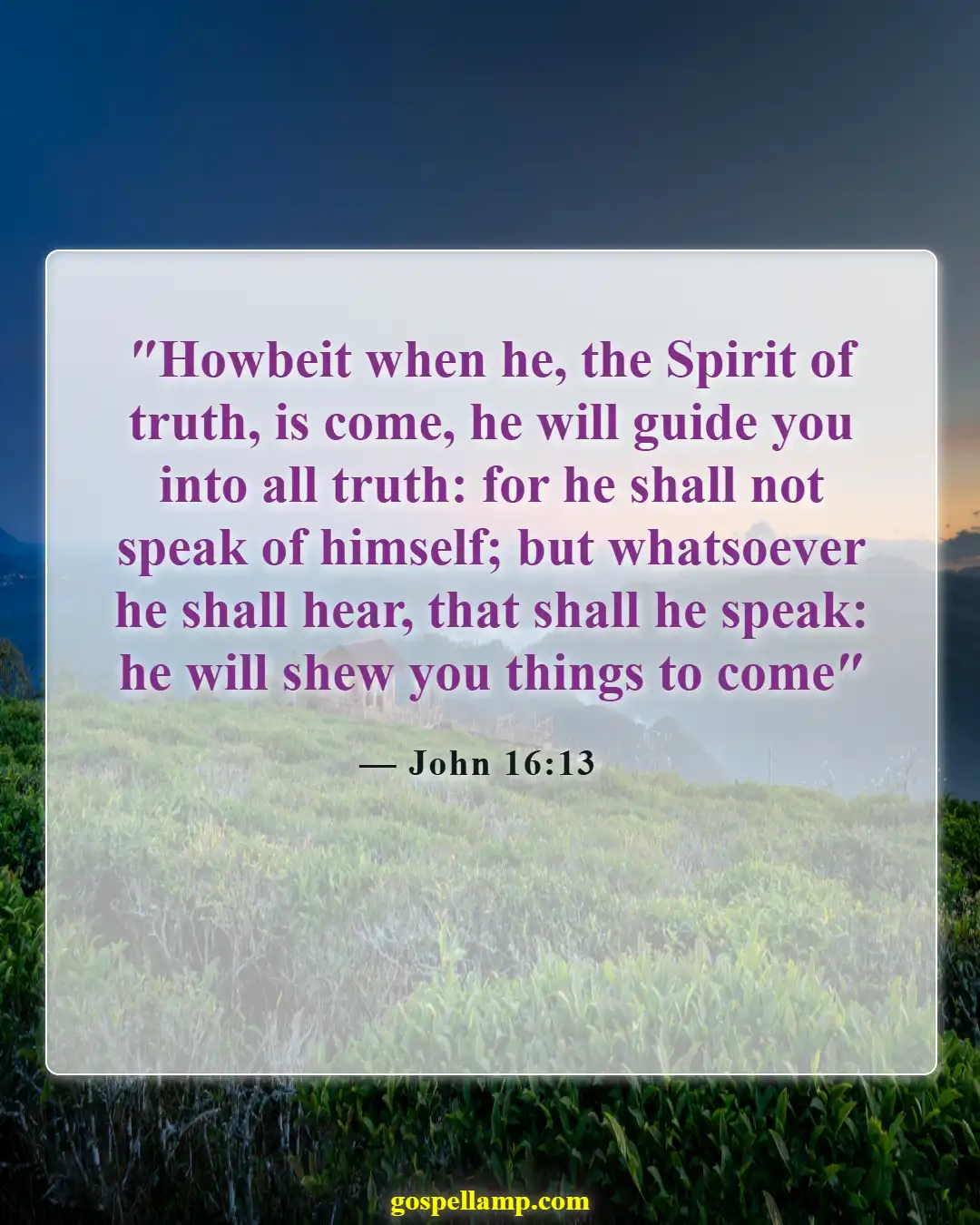 John 16:13 :- Guidance through the Spirit for decisions