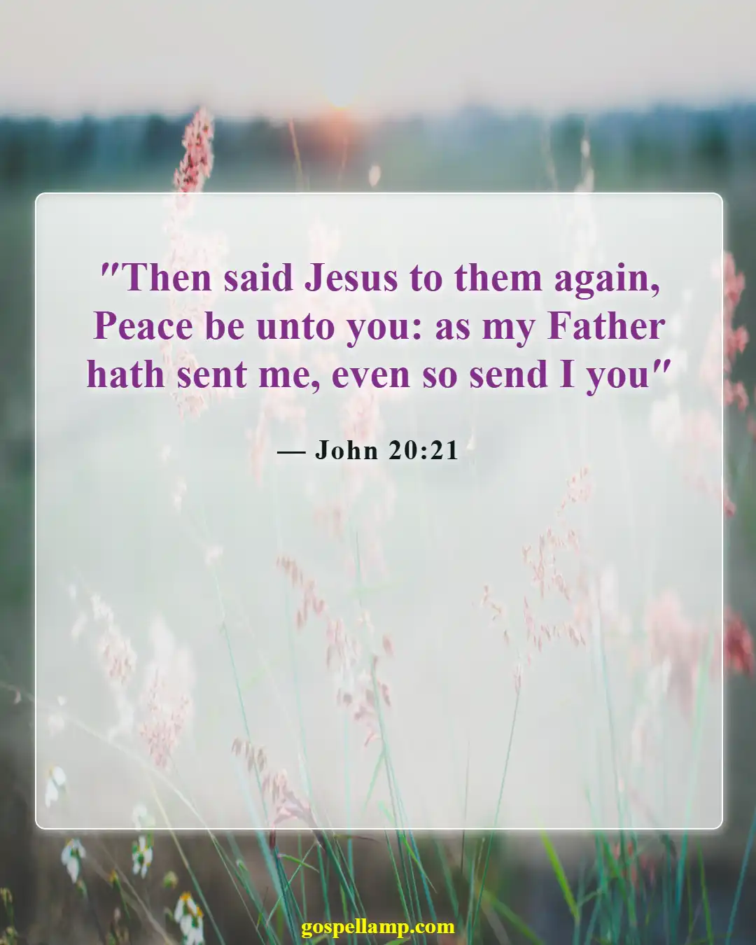 Bible Verses About Missions And Evangelism (John 20:21)