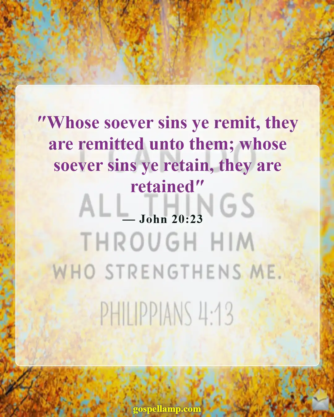 Bible Verses About Letting Go Of Hurt Feelings (John 20:23)