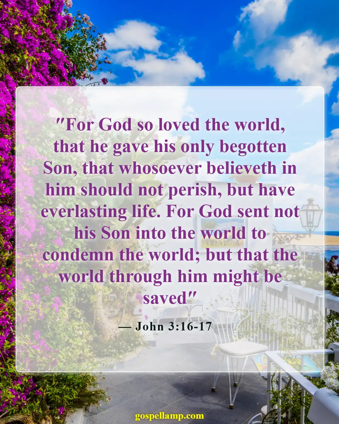 Bible Verses About Mission And Outreach (John 3:16-17)