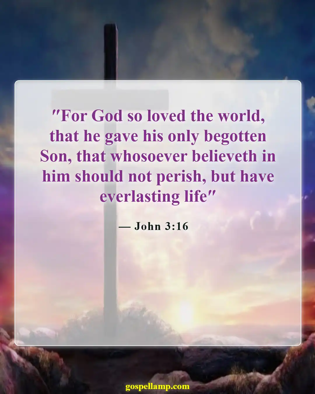 John 3:16 :- God offers love, choice remains ours