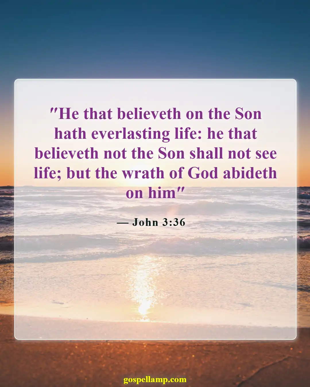 John 3:36 :- Eternal consequences for unbelievers in Christ