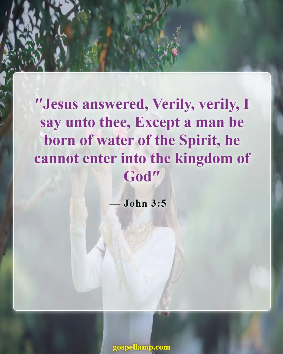 Bible Verses About Putting God First In Your Life (John 3:5)