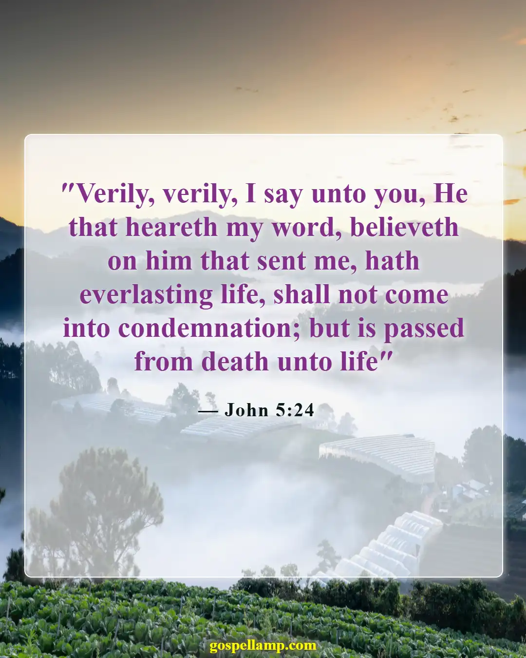 Bible Verses About Eternal Life In Hell (John 5:24)