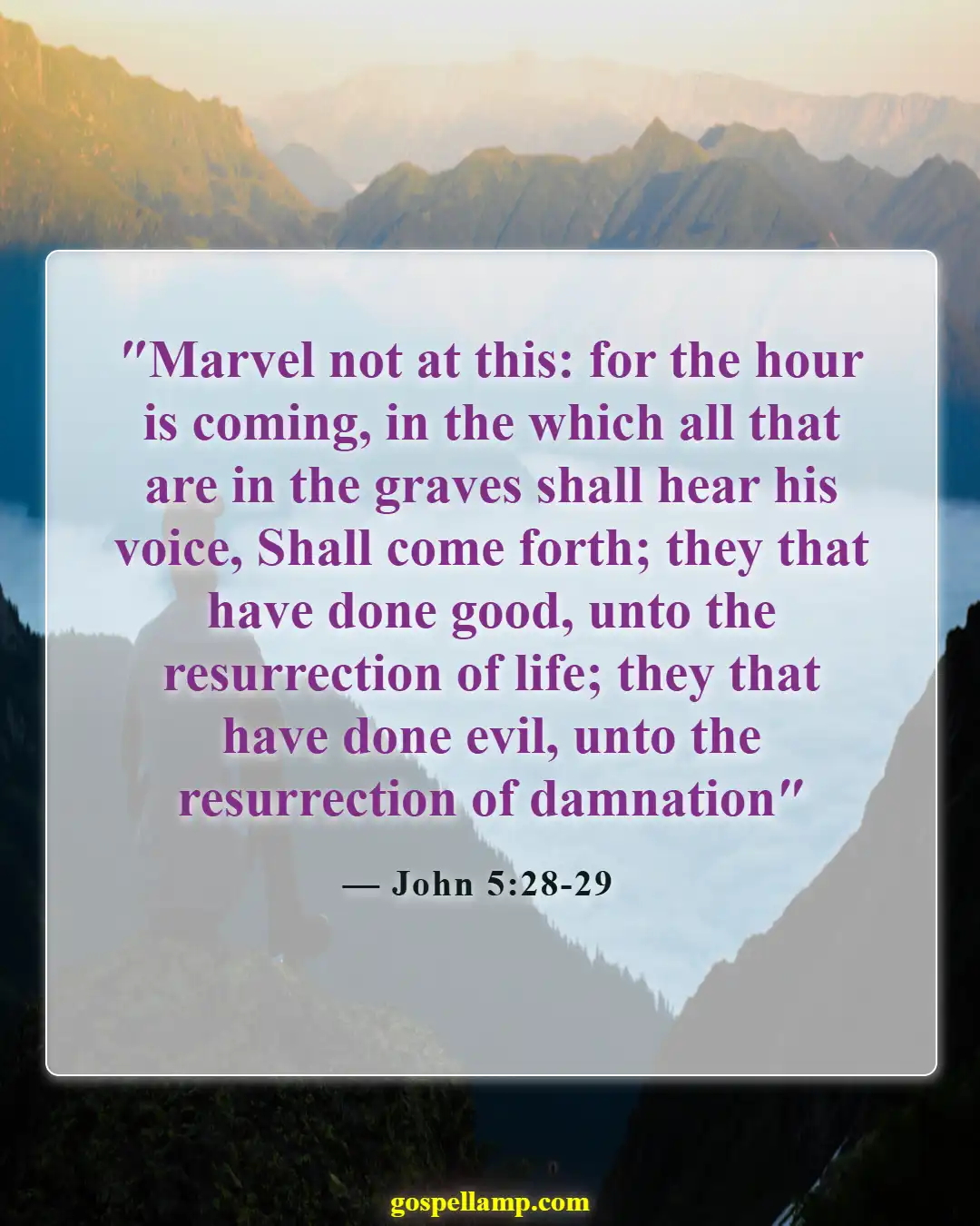 John 5:28-29 :- Resurrection for all, judgment follows thereafter