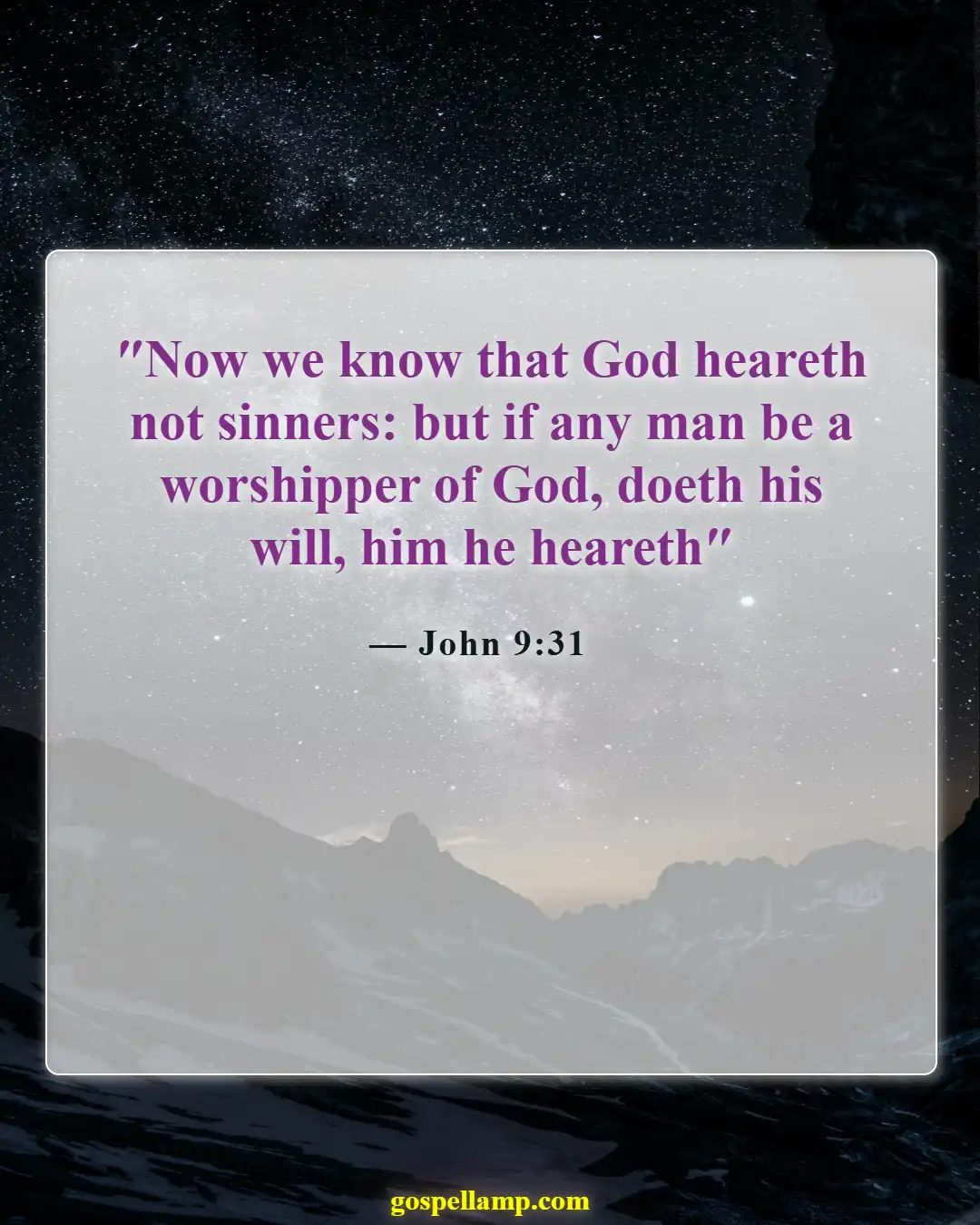 Bible Verses About Listening To Others (John 9:31)