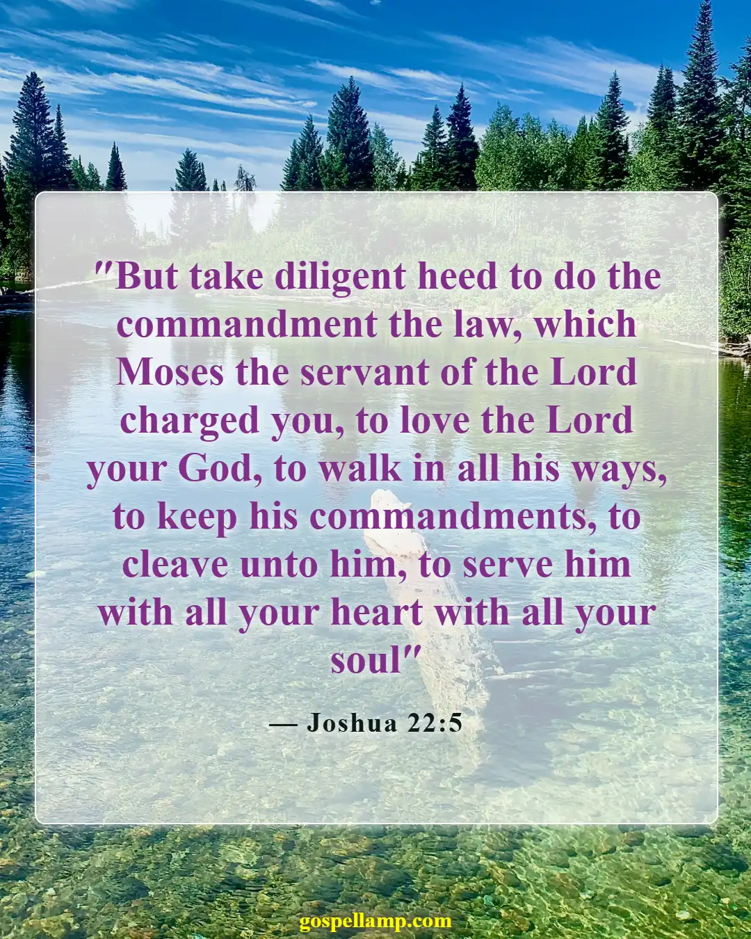 Joshua 22:5 :- Faithfully obey God's commandments and teachings