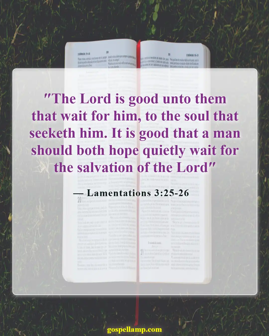 Lamentations 3:25-26 :- Hope and patience in waiting for God