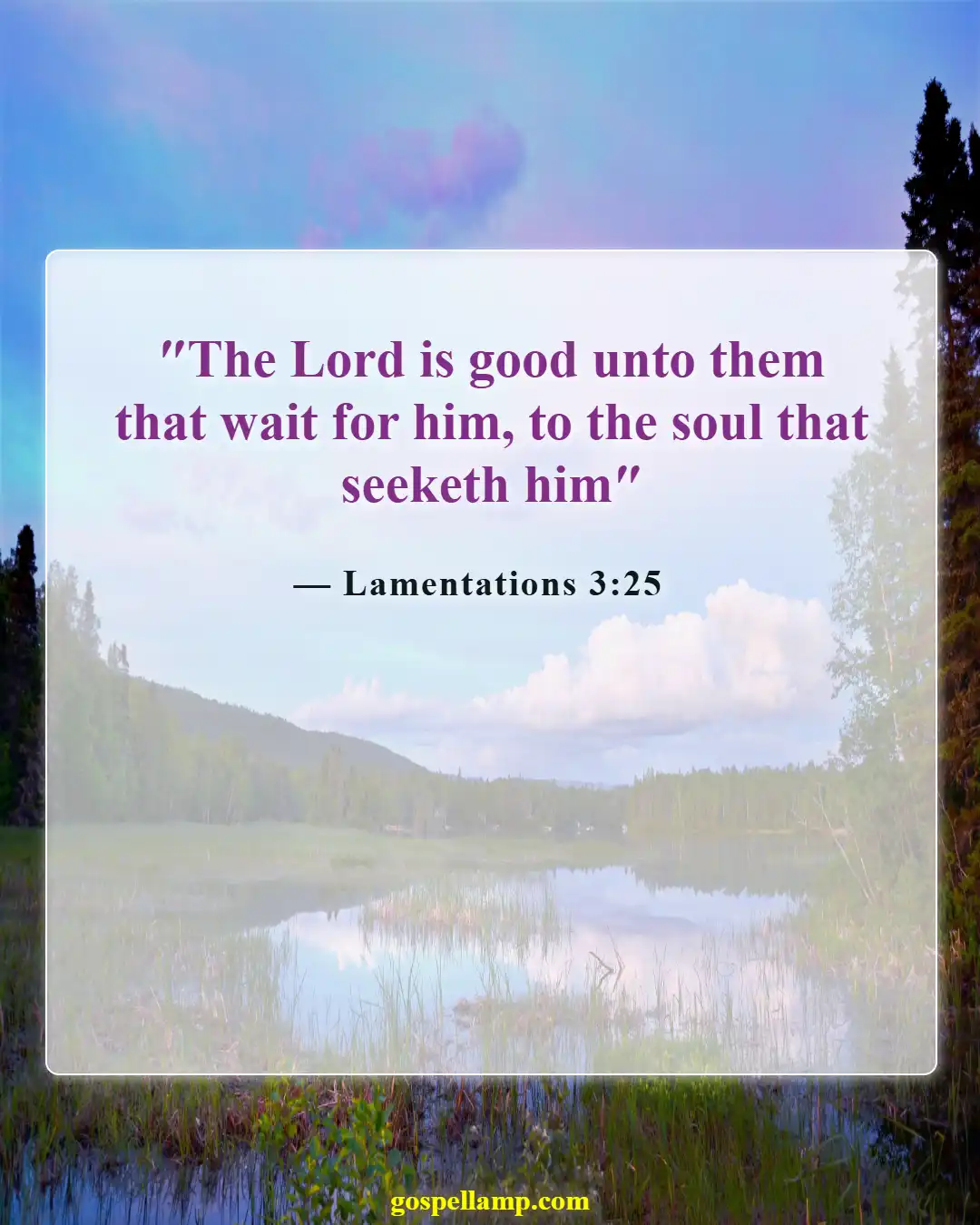 Bible Verses About Waiting For God (Lamentations 3:25)