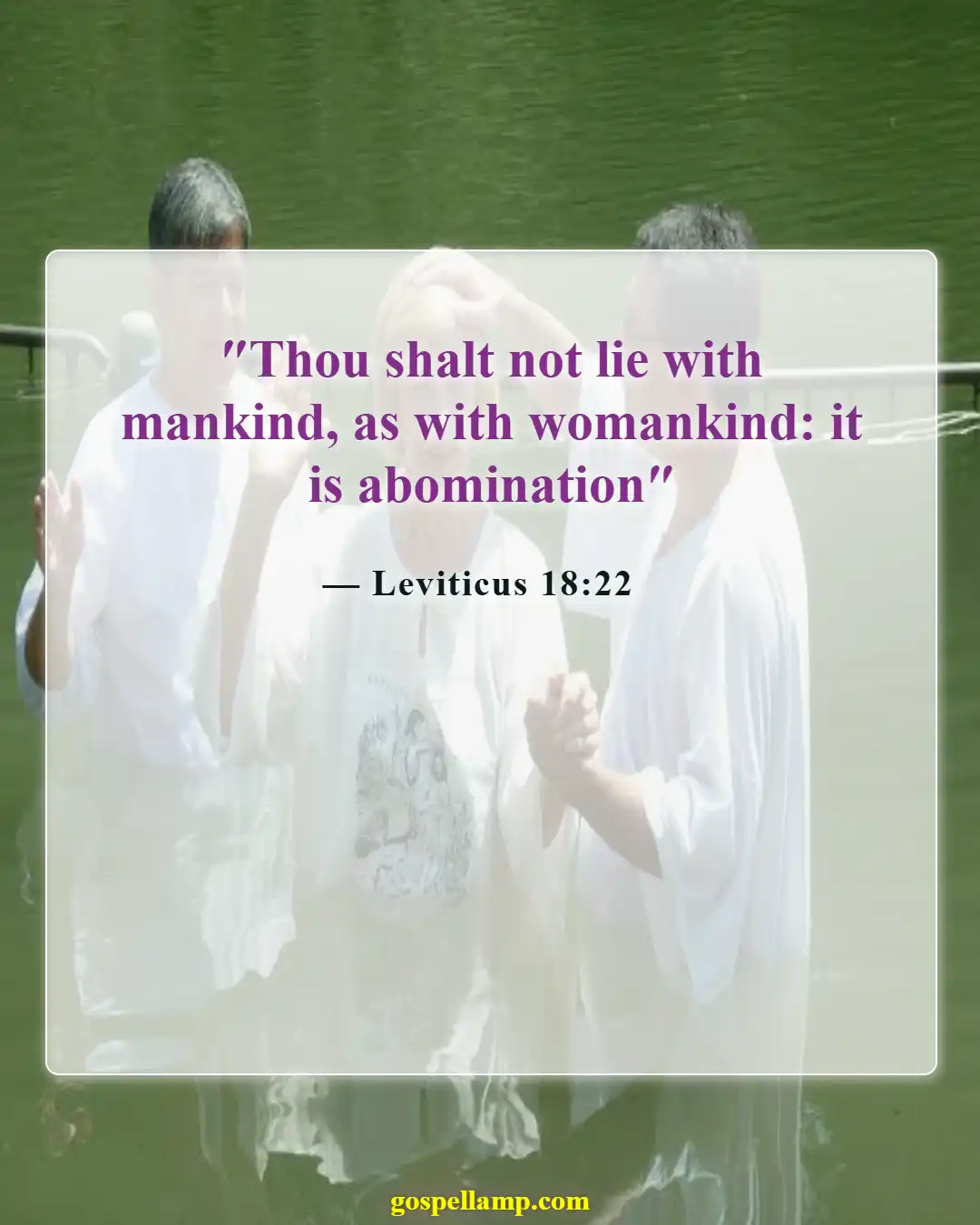 Bible Verses About Masterbation (Leviticus 18:22)