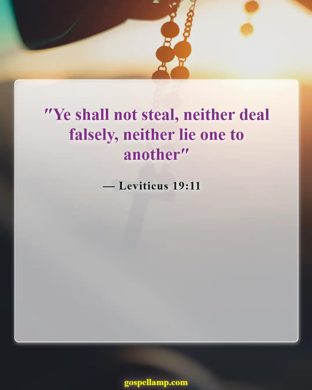 Bible Verses About Cheating And Lying (Leviticus 19:11)