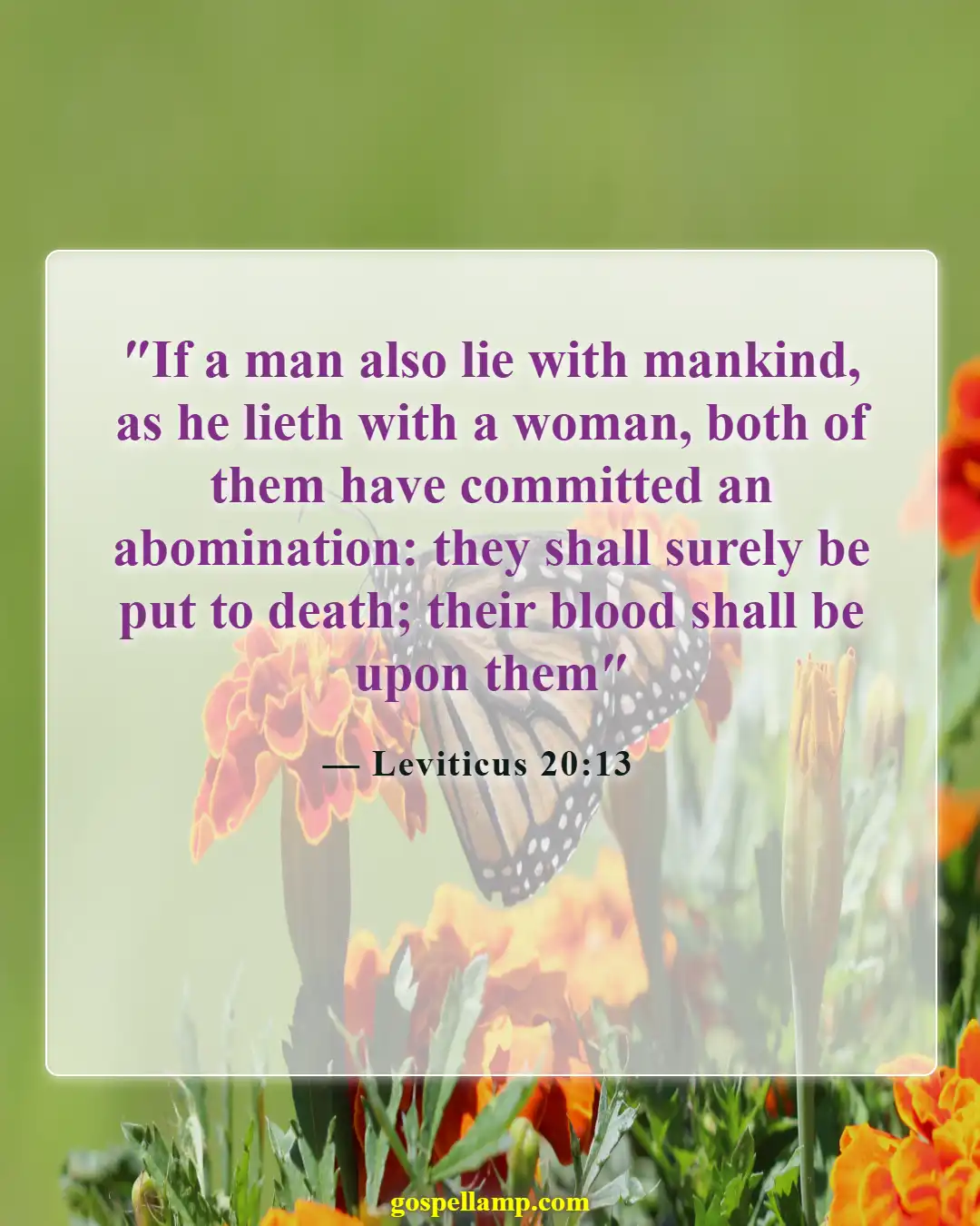 Bible Verses About Masterbation (Leviticus 20:13)