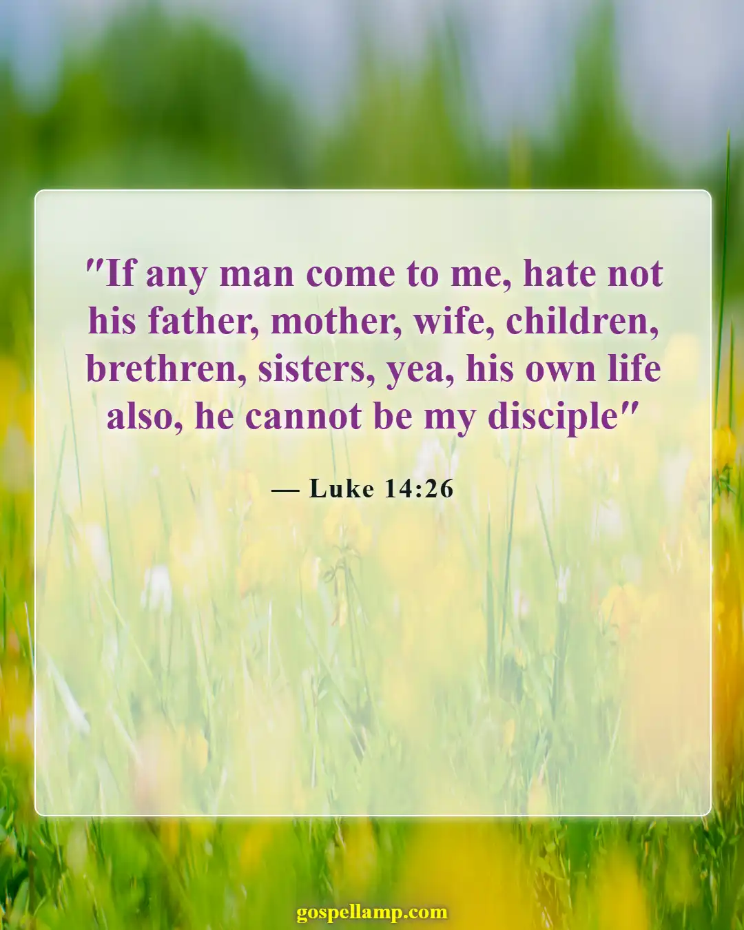 Bible Verses About Betrayal By Family (Luke 14:26)