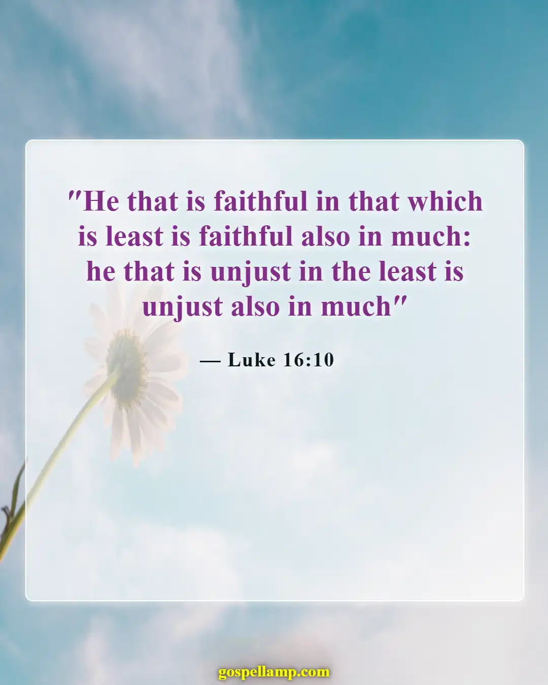 Bible Verses About Gifts And Talents (Luke 16:10)