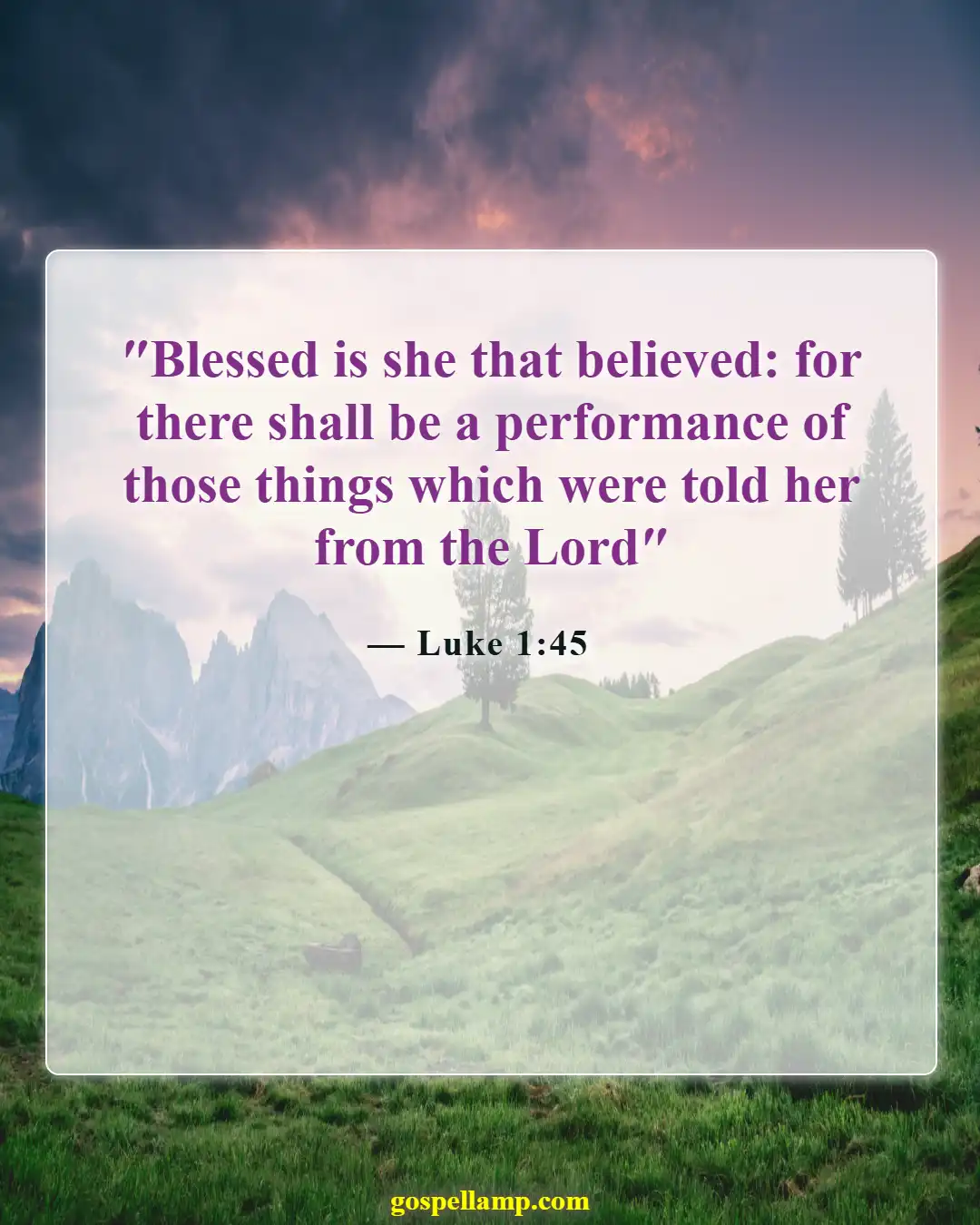 Bible Verses About Value Of A Woman (Luke 1:45)