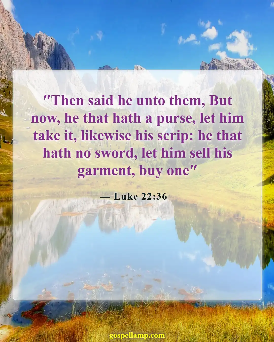 Bible Verses About Fighting Back (Luke 22:36)