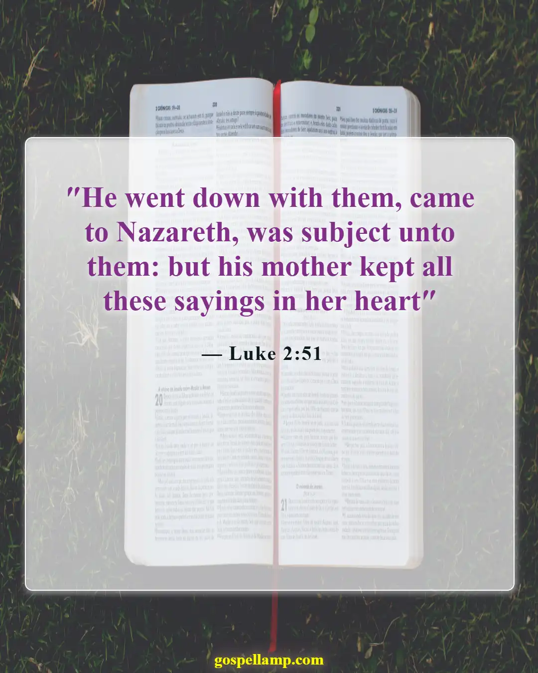 Luke 2:51 :- Jesus obediently submitted to His parents