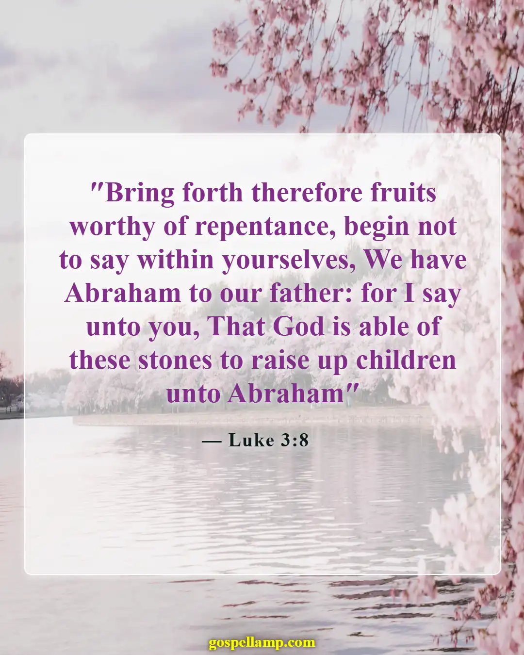 Bible Verses About Apologizing To Someone (Luke 3:8)