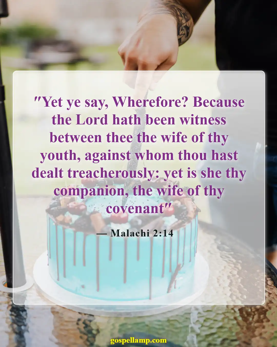 Bible Verses About Cheating And Lying (Malachi 2:14)