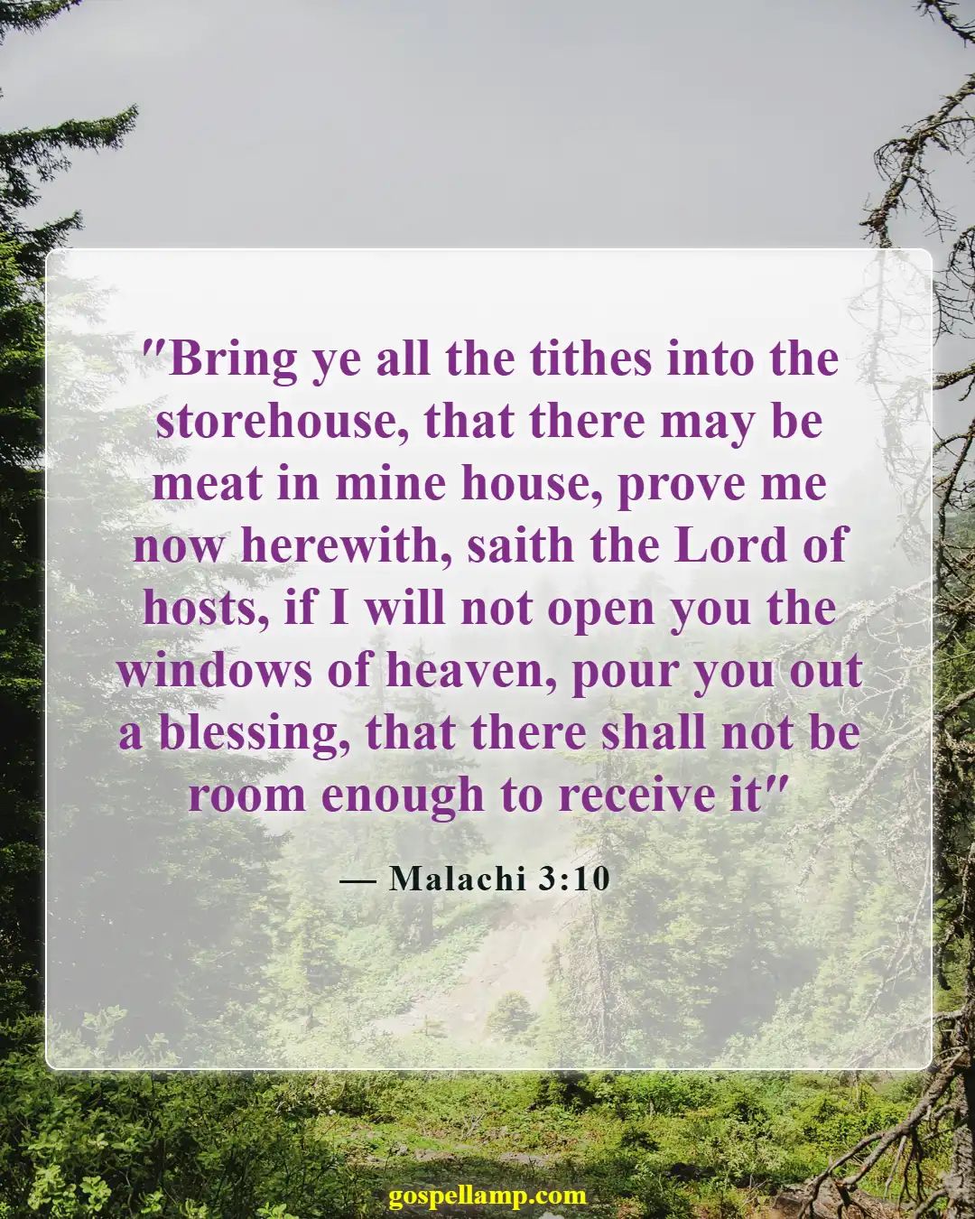 Bible Verses About Farming (Malachi 3:10)