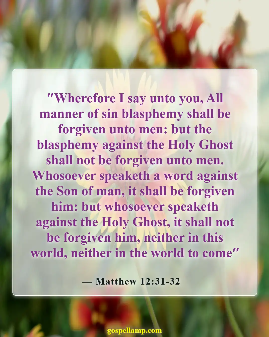 Bible Verses About Disrespecting God (Matthew 12:31-32)