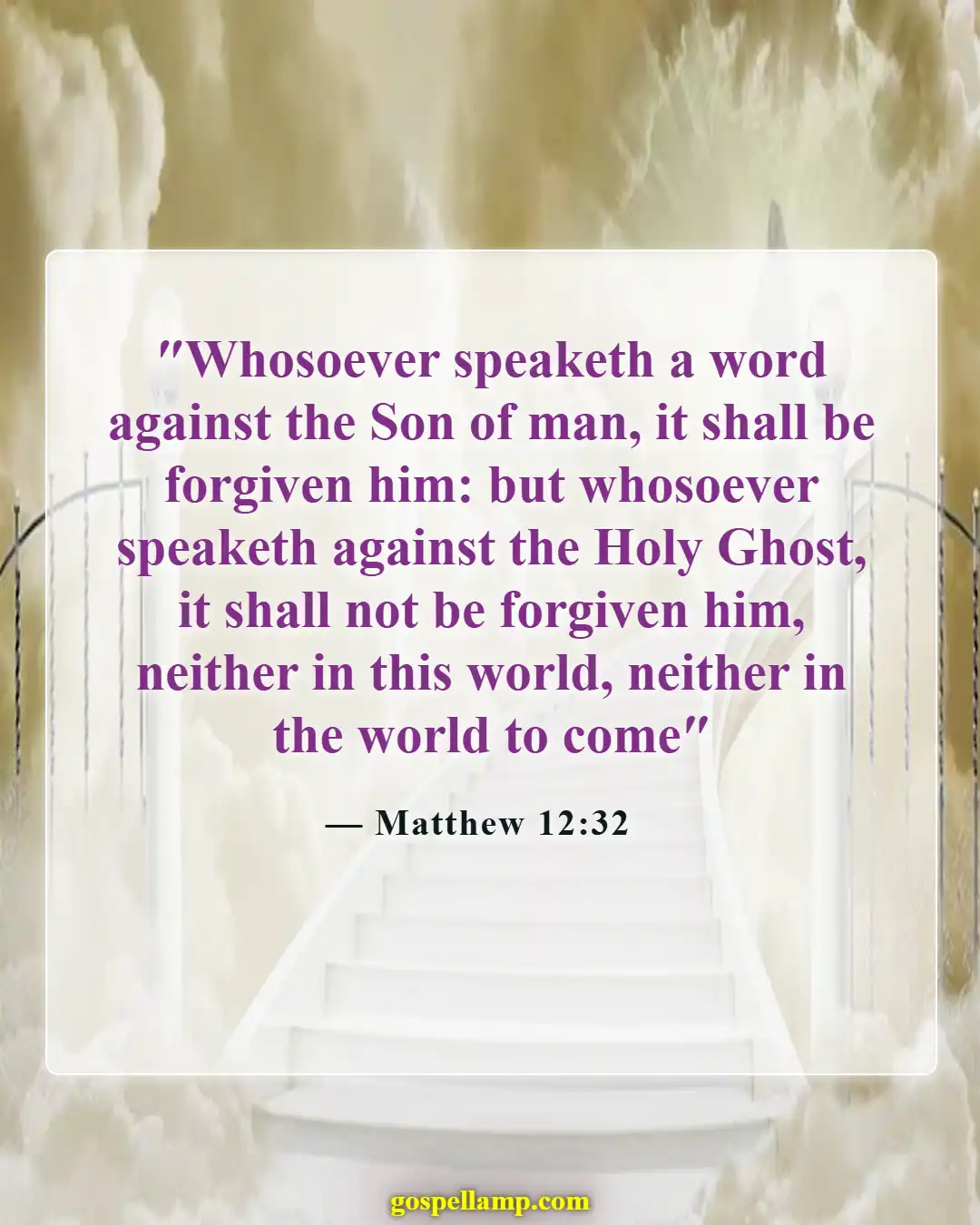 Matthew 12:32 :- Eternal consequences for blasphemy against the Spirit