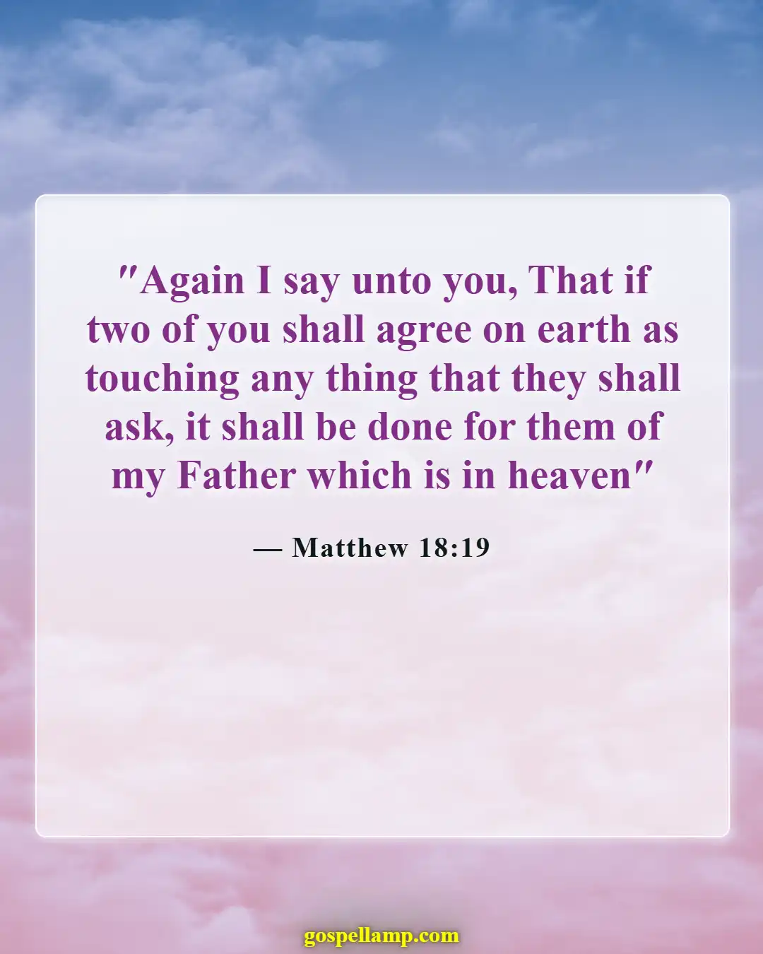 Bible Verses About Family Conflict (Matthew 18:19)