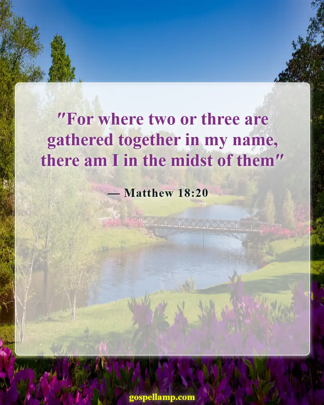 Bible Verses About Sisters (Matthew 18:20)