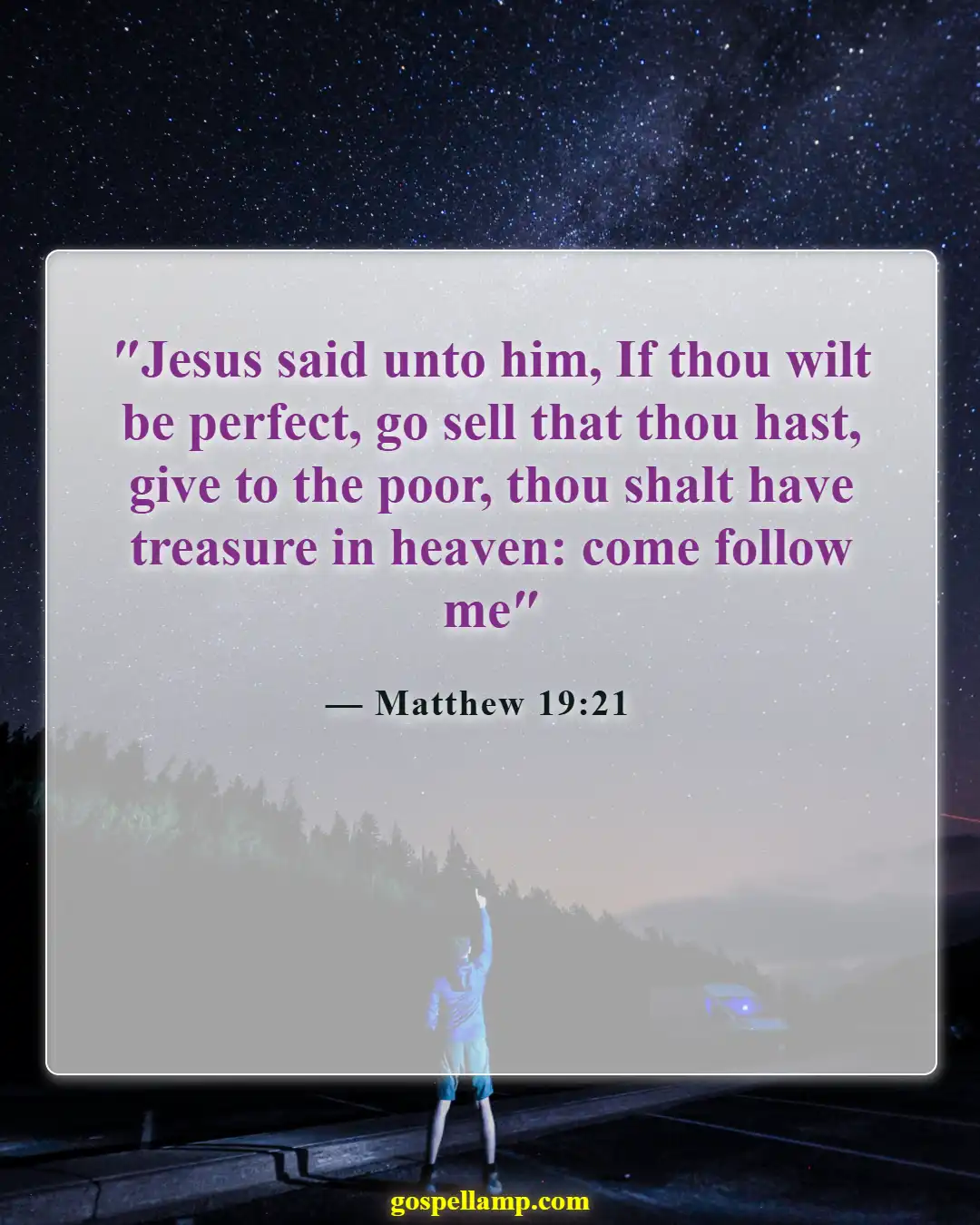 Bible Verses About Greed And Selfishness (Matthew 19:21)