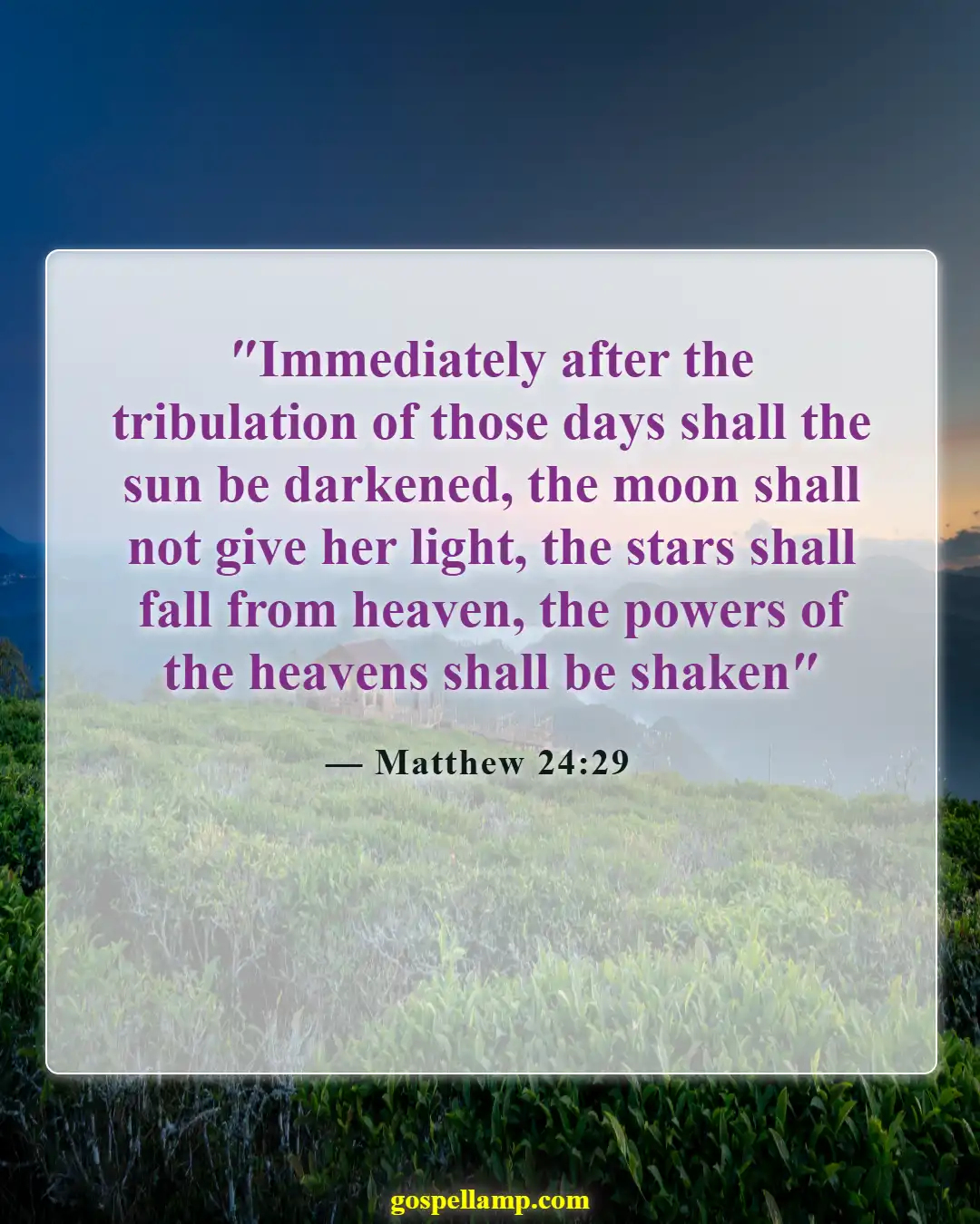 Bible Verses About Sun (Matthew 24:29)