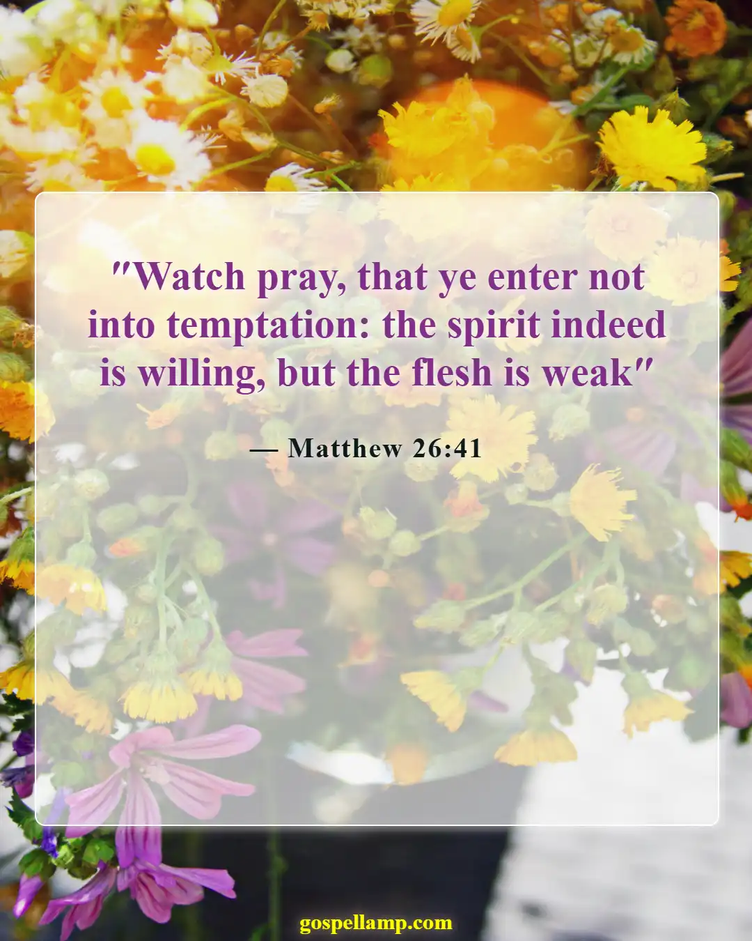 Bible Verses About Fighting Back (Matthew 26:41)