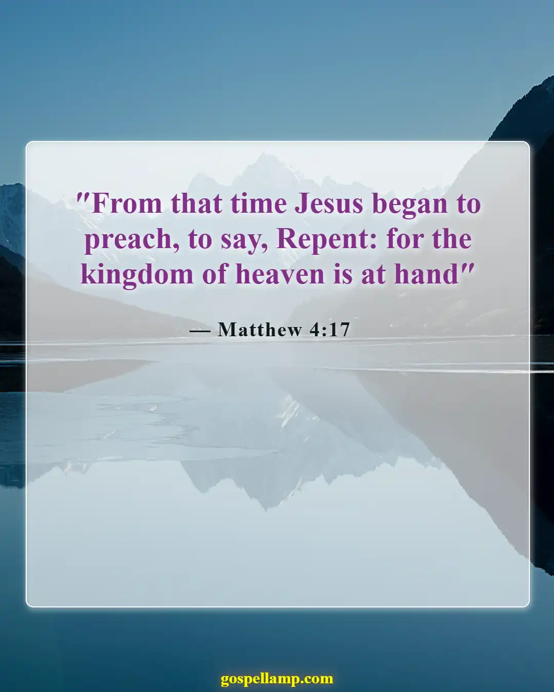 Bible Verses About God Saving Us From Hell (Matthew 4:17)