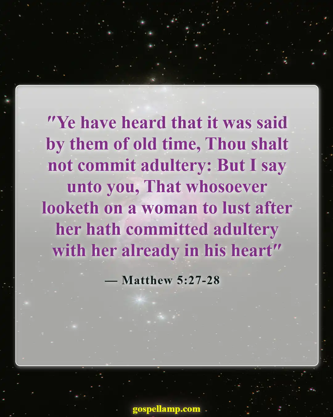 Bible Verses About Cheating And Lying (Matthew 5:27-28)
