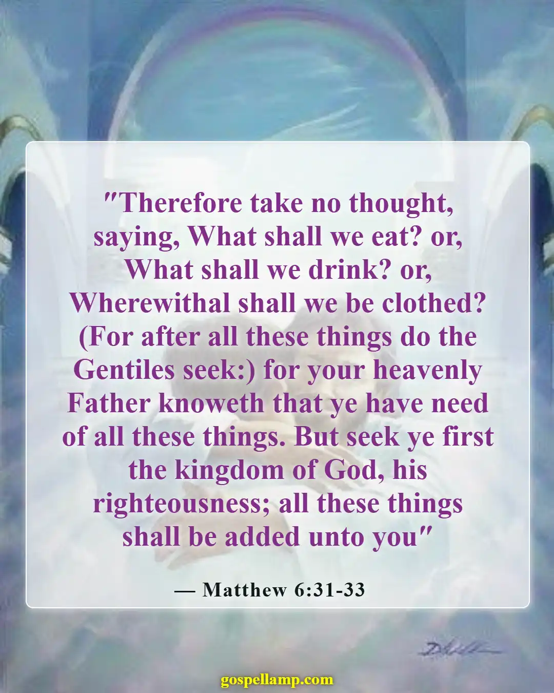 Bible Verses About Financial Problems (Matthew 6:31-33)