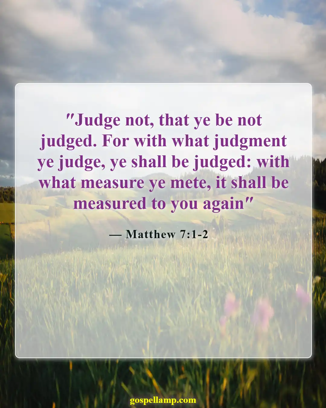 Matthew 7:1-2 :- Judgment and mercy in marriage relationships
