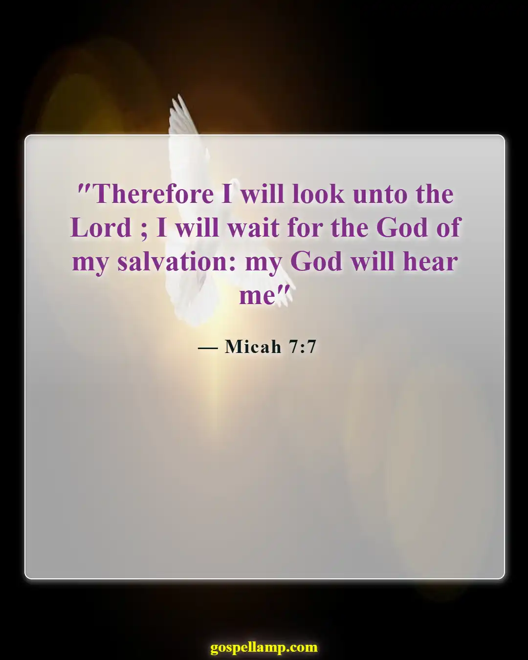 Micah 7:7 :- Hopeful waiting for God's salvation and justice
